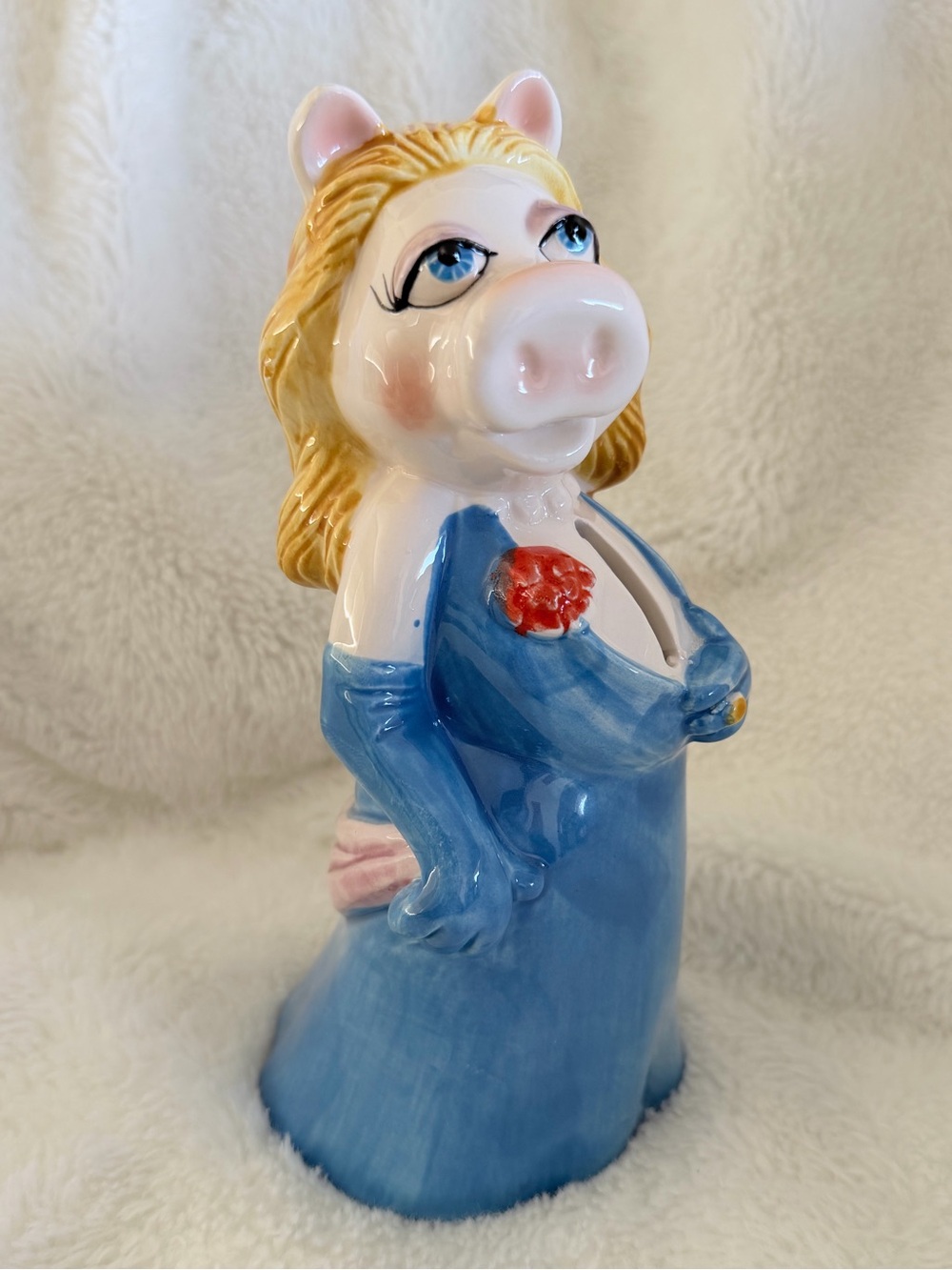 Vintage 1970s Sigma Muppets Miss Piggy Ceramic Coin Bank Cleavage Made in Japan